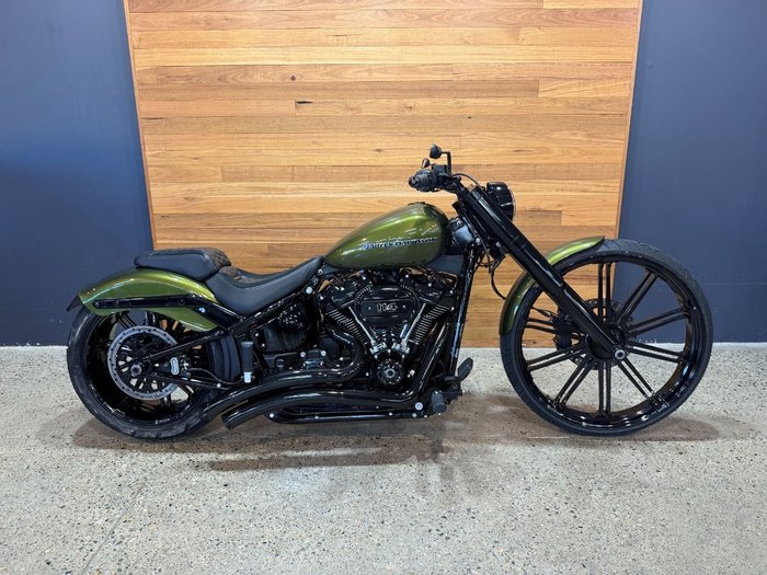 2022 Harley-davidson FXBRS BREAKOUT (114) MINERAL GREEN DENIM