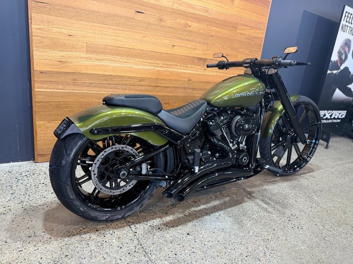 2022 Harley-davidson FXBRS BREAKOUT (114) MINERAL GREEN DENIM