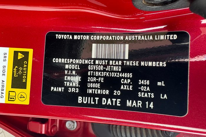 2014 Toyota Aurion Presara