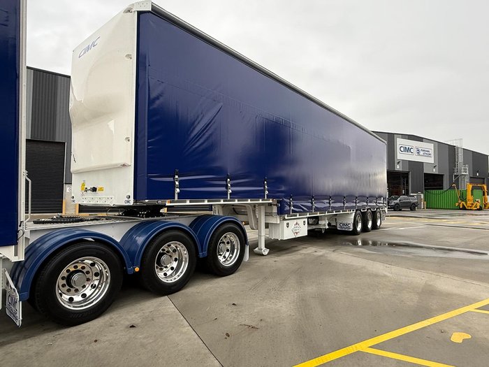 2025 CIMC 34 Pallet Drop Deck Mezz Curtainsider B Double 