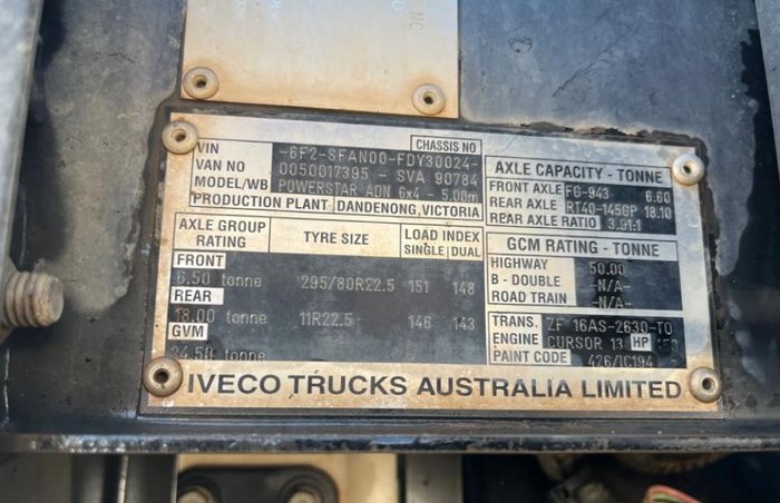 2015 Iveco Powerstar 6400