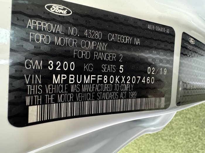 2019 Ford Ranger XL Hi-Rider
