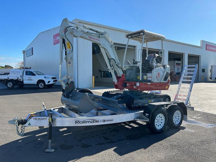 2025 Takeuchi Tb225 Compact Excavator And Trailer Package