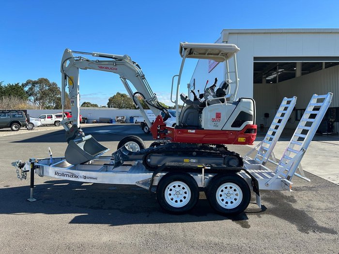 2025 Takeuchi Tb225 Compact Excavator And Trailer Package