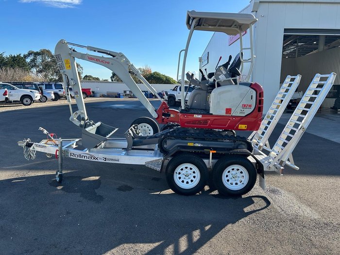 2025 Takeuchi Tb216 Compact Excavator And Trailer Package