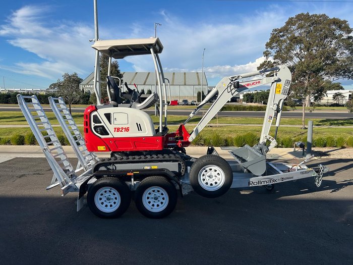 2025 Takeuchi Tb216 Compact Excavator And Trailer Package