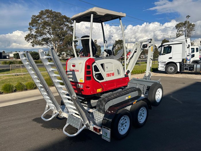 2025 Takeuchi Tb216 Compact Excavator And Trailer Package