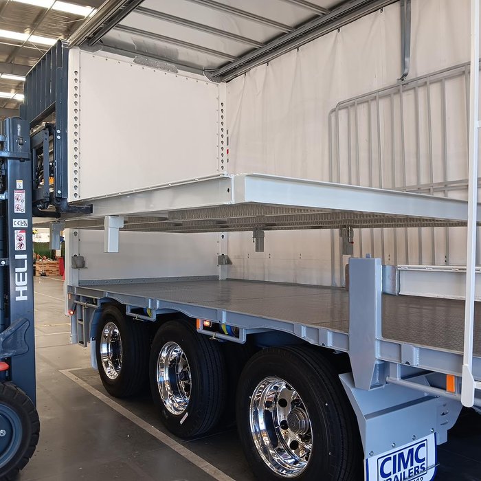2025 CIMC 34 Pallet Drop Deck Sliding Mezz Posts Curtainsider B Double