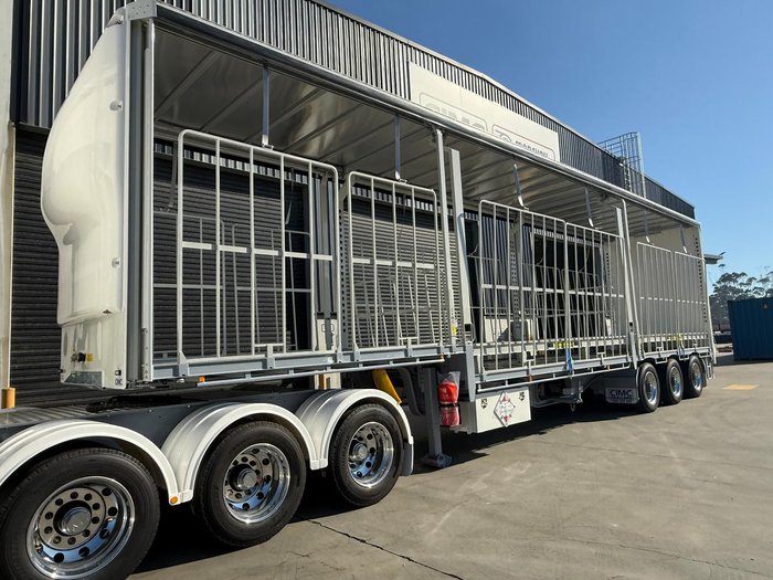 2025 CIMC 34 Pallet Drop Deck Sliding Mezz Posts Curtainsider B Double