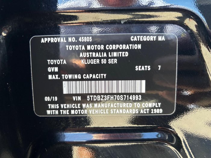 2019 Toyota Kluger GX