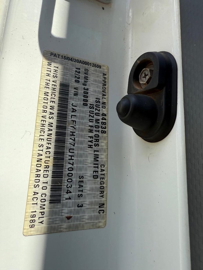 2020 Isuzu Fyh FYH 300-350 WHITE