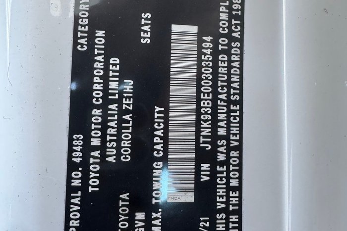 2021 Toyota Corolla Ascent Sport Hybrid