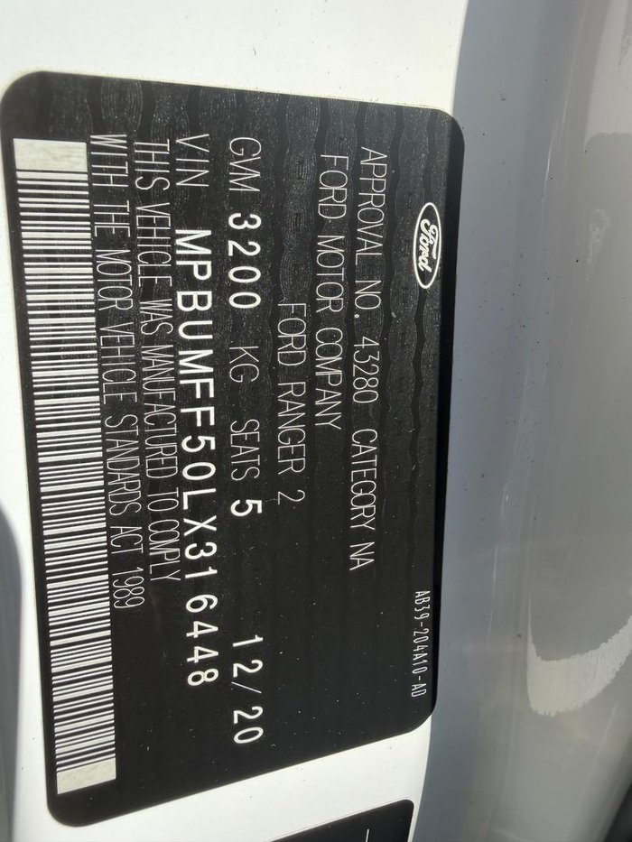 2020 Ford Ranger XLS