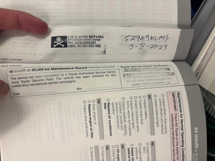 2016 Toyota Corolla Hybrid ZWE186R Silver Pearl