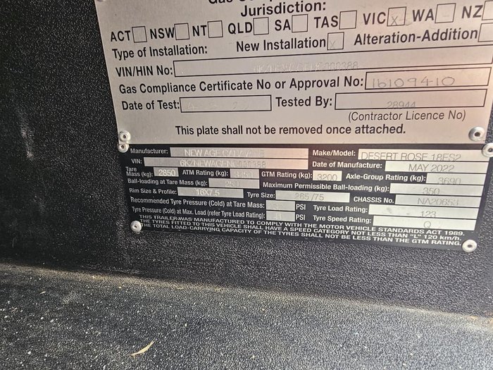 2022 New Age Caravans Desert Rose