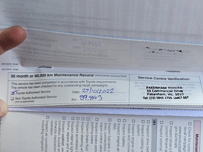 2019 Toyota Kluger GX