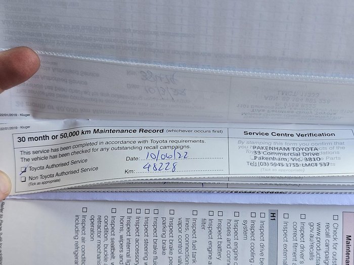 2019 Toyota Kluger GX