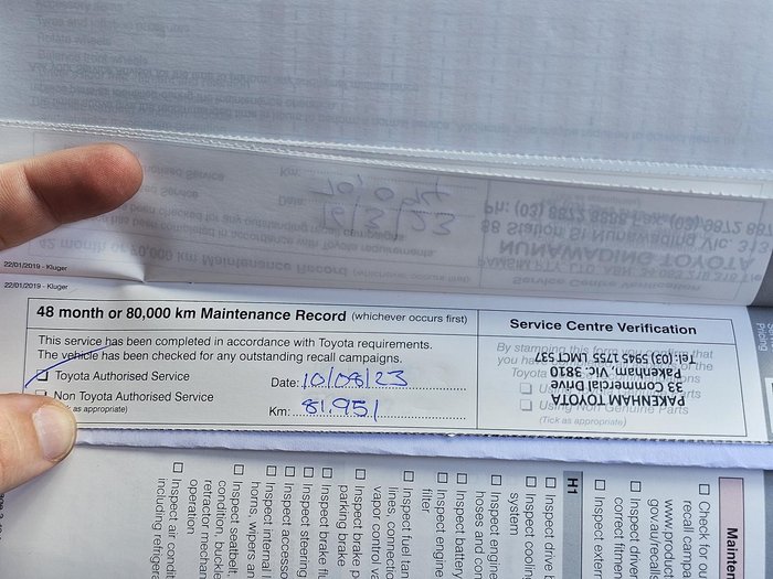 2019 Toyota Kluger GX