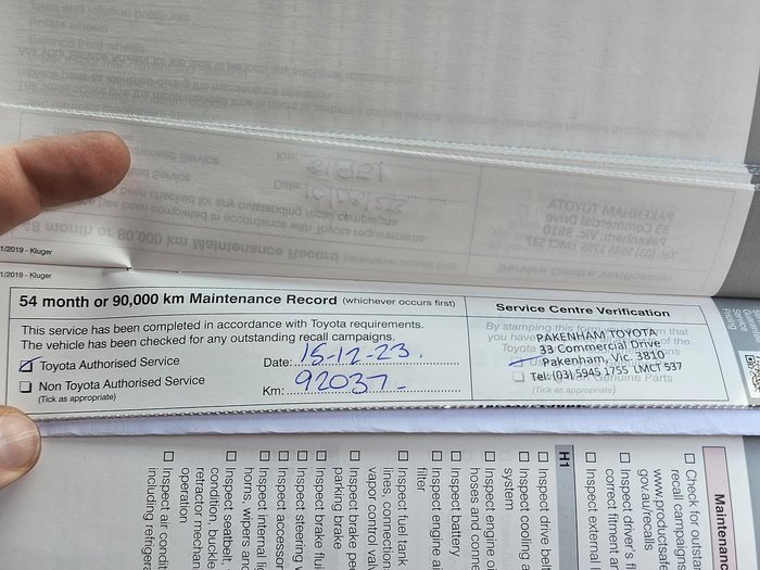 2019 Toyota Kluger GX