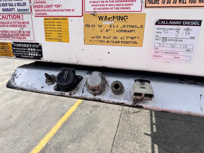 2016 Vawdrey 36 Pallet Roll Back A, Drop Deck Tag