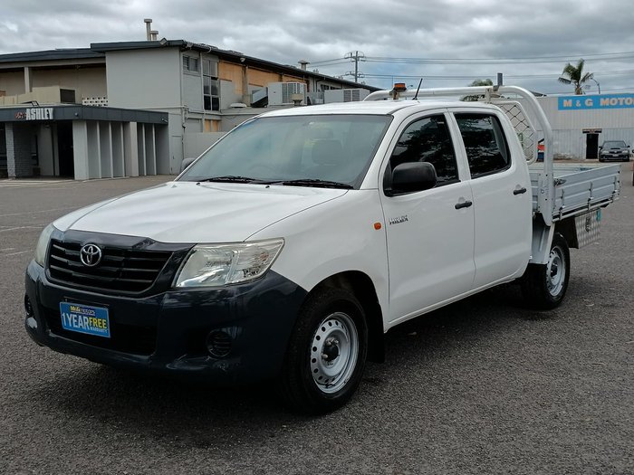 2014 Toyota Hilux Workmate TGN16R MY14 4x2 Glacier White