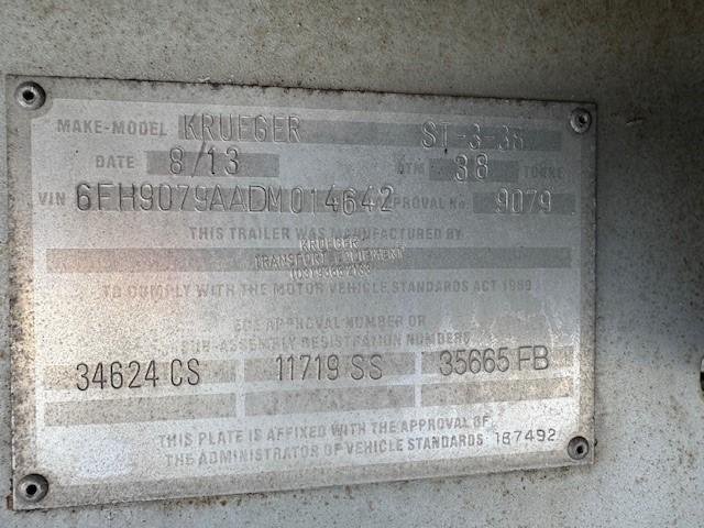 2013 Krueger 22P Straight Curtain Sider Red