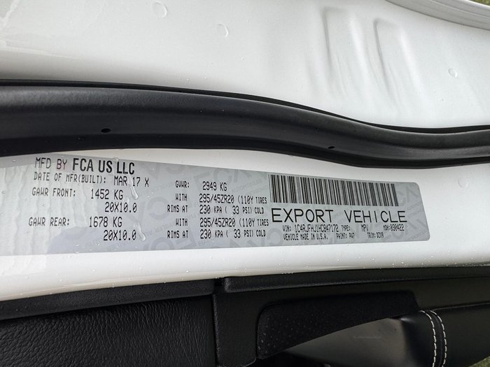 2017 Jeep Grand Cherokee SRT