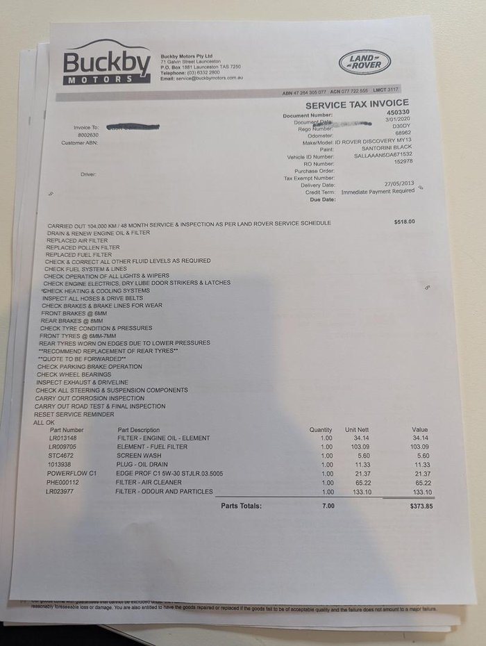 2013 Land Rover Discovery 4 TDV6 Series 4 MY13 4X4 Constant Santorini Black