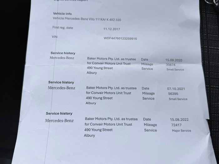 2017 Mercedes-Benz Vito 111CDI 447 Arctic White