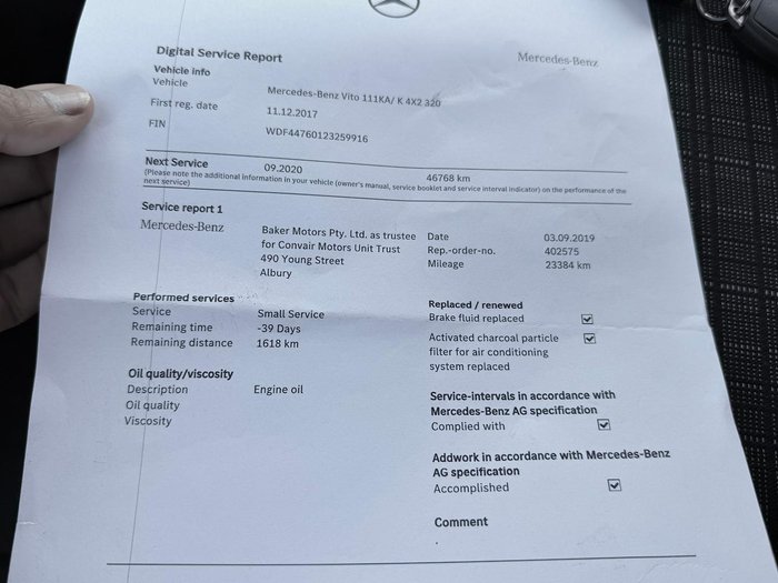 2017 Mercedes-Benz Vito 111CDI 447 Arctic White