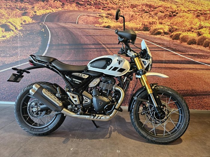 2025 Triumph Scrambler 400 XC Scrambler White