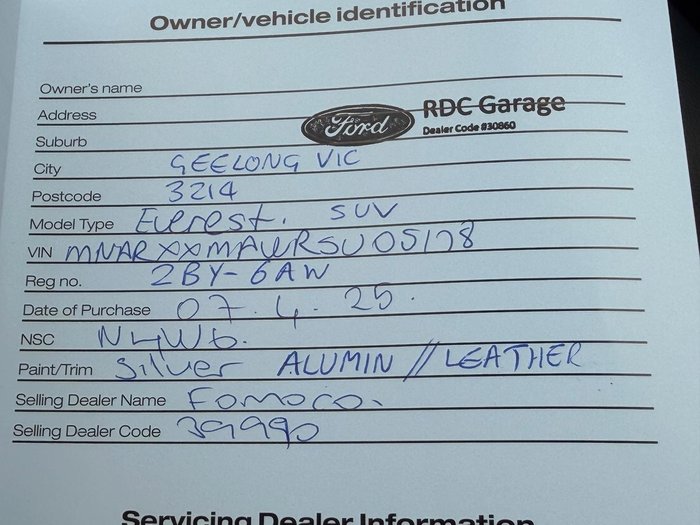 2025 Ford Everest Trend