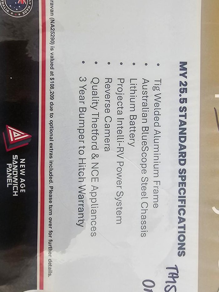 2025 New Age Caravans Manta Ray Mr18er Exp My25