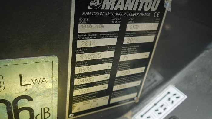 2016 Manitou Mt1135h