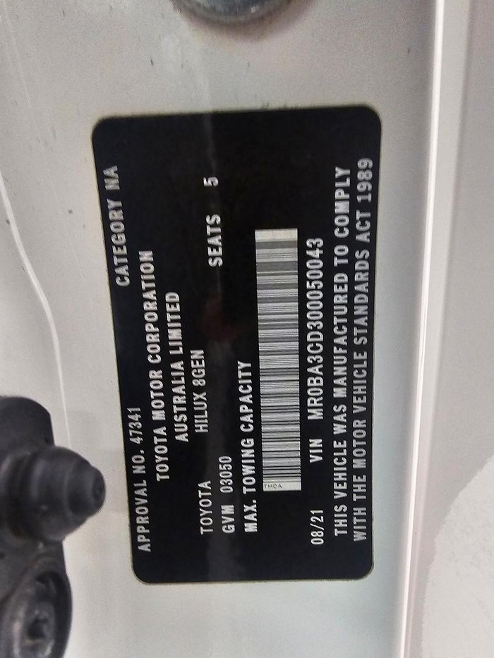 2021 Toyota Hilux SR5 GUN126R 4X4 Dual Range Glacier White