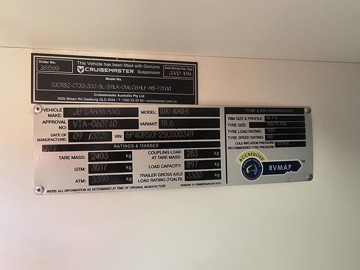 2025 JB Caravans Dirt Roader Front Door