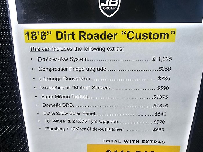 2025 JB Caravans Dirt Roader Front Door