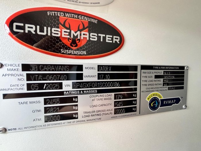 2025 JB Caravans Gator X Front Door