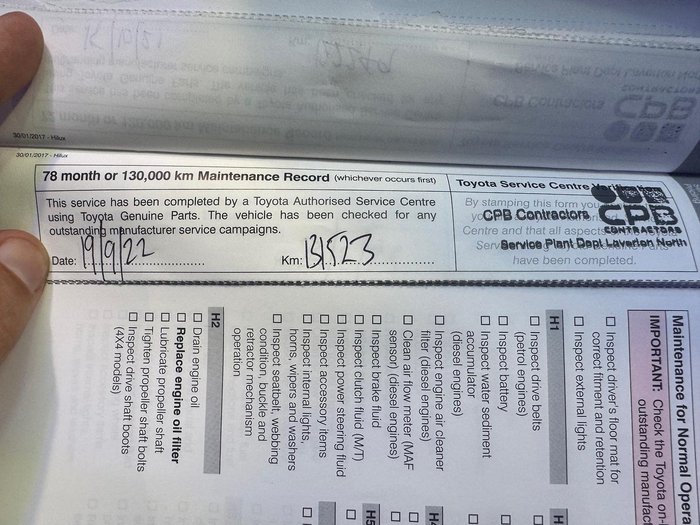 2017 Toyota Hilux Workmate