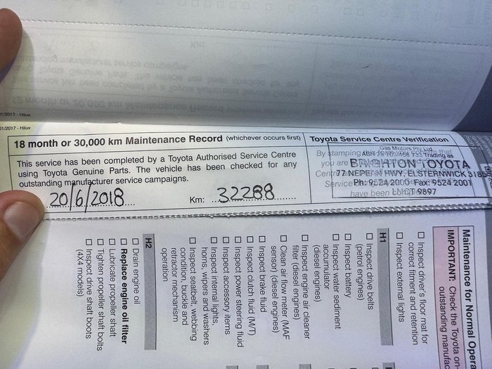 2017 Toyota Hilux Workmate