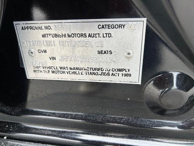 2008 Mitsubishi Outlander Platinum Edition ZG MY09 4X4 On Demand Black Mica