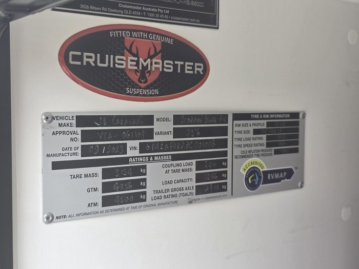 2023 JB Caravans Scorpion Sting Air 23'6 Rd Club