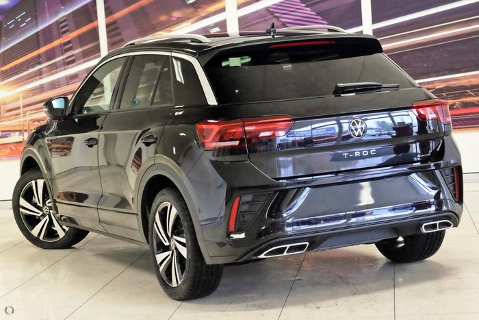 2025 Volkswagen T-Roc 140TSI R-Line D11 MY25 Four Wheel Drive Deep Black Pearl
