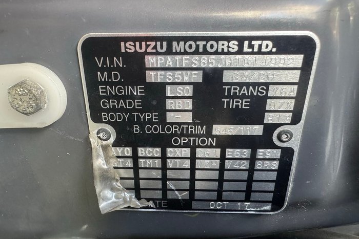 2017 Isuzu D-MAX LS-U