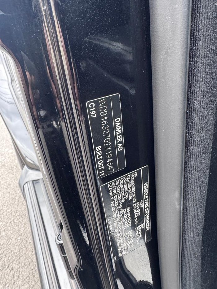 2012 Mercedes-Benz G-Class G55 AMG W463 MY11 AWD Obsidian Black