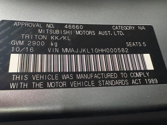 2016 Mitsubishi Triton GLX+ MQ MY17 4X4 Dual Range Sterling Silver