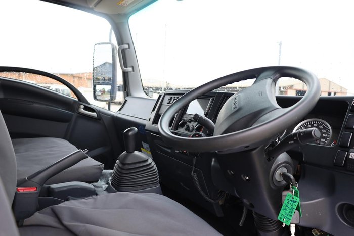 2022 Isuzu N Series NPS 75/45-155 Dropside Tray with Crane White