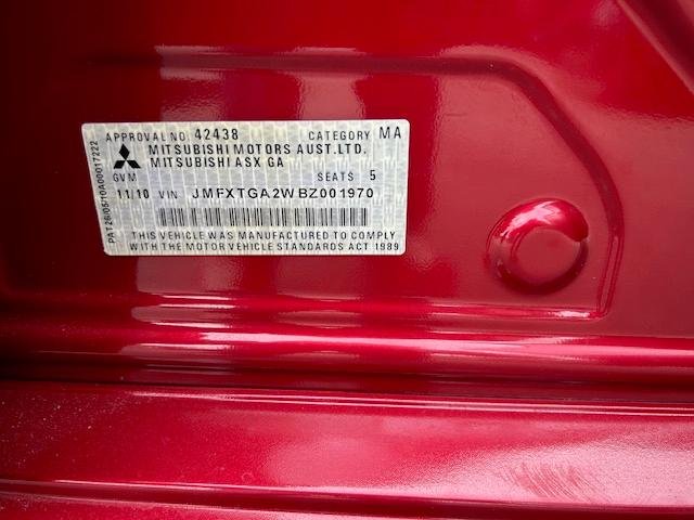 2010 Mitsubishi ASX XA MY11 Rose Red