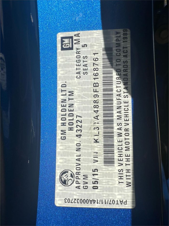2015 Holden Barina RS
