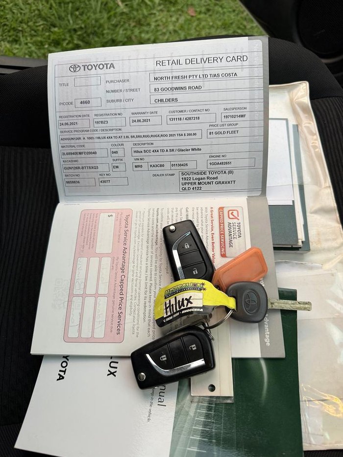 2021 Toyota Hilux SR GUN126R 4X4 Dual Range Glacier White